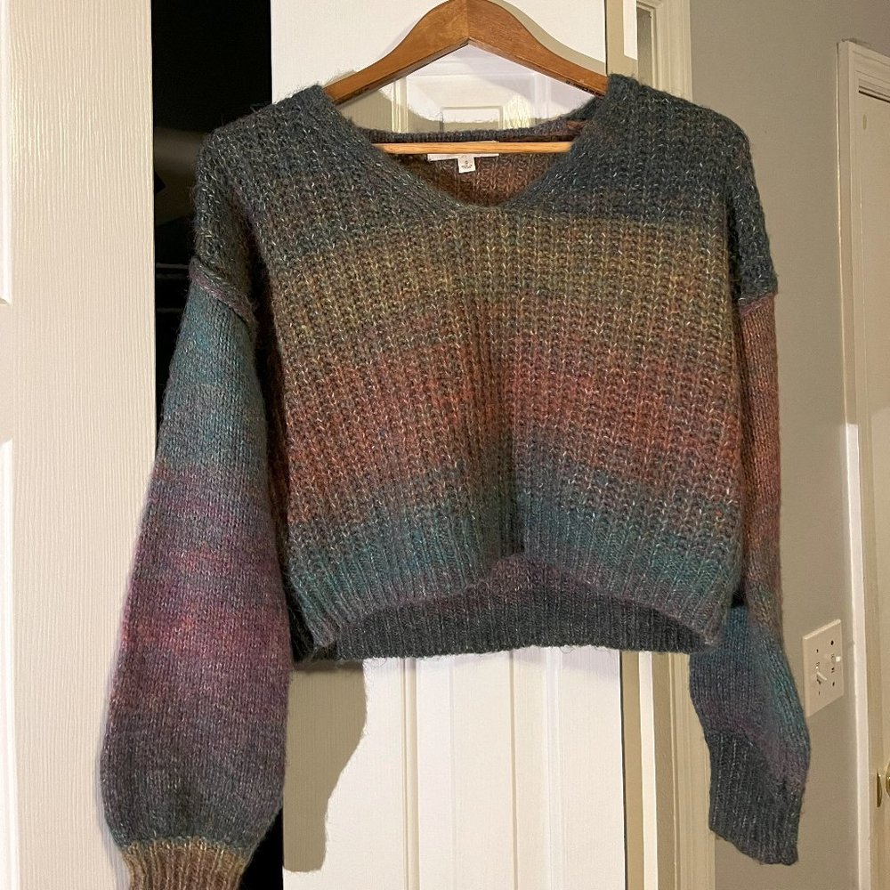 Cropped Rainbow Sweater